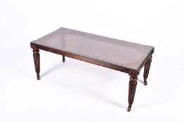 A 20th century French Louis XVI style cane top coffee table.