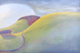 Angie Rooke (20th century) - The Setting Sun, acrylic on canvas.