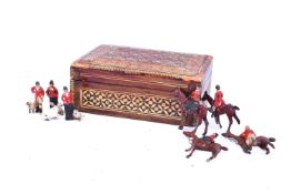 A quantity of eight lead hunting figures.