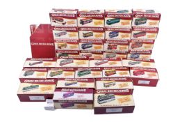 A collection of 1:76 scale Atlas Edition diecast Great British Buses.