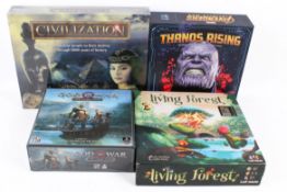 A collection of four assorted modern board games, (two still sealed).