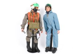 Two vintage Action Man figures.