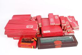 A collection of assorted Hornby Dublo OO gauge model railway accessories, mostly track, all boxed.