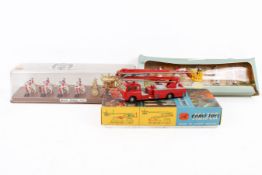 Corgi diecast model Simon Snorkel Fire Engine #1127, boxed and two others.