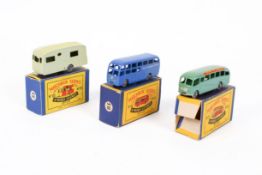 Three Moko Lesney Matcbox diecast vehicles. Comprising a No.
