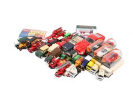 An assortment of modern diecast model vehicles.