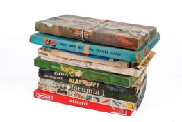 A collection of assorted vintage family board games. Including Monopoly, etc.