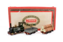 A Mamod RS1 live steam model train set, boxed. With tank engine and rolling stock, etc.
