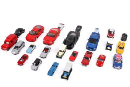 A collection of assorted modern diecast models cars. Including Welly, Matchbox and Maisto, etc.