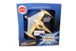A Cox Star Wars Naboo Fighter flying model plane, boxed.