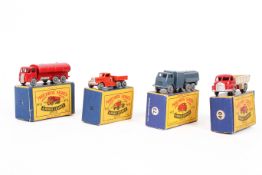 Four Moko Lesney Matchbox series diecast industrial vehicles. Comprising a No.