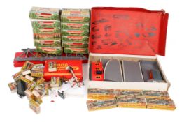A collection of vintage 00 gauge model railway track side accessories, mostly boxed.