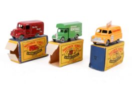Three Moko Lesney Matchbox diecast commercial vehicles. Comprising a No.
