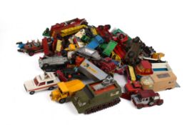 A collection of assorted vintage diecast model vehicles. Including Dinky, Corgi and Matchbox, etc.