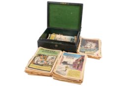 A collection of vintage comics.