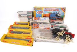 A collection of Lima HO model railway rolling stock, boxed with other accessories.
