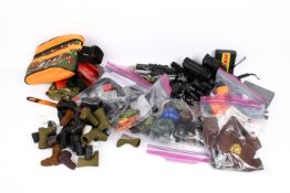 A collection of assorted Hasbro Action Man clothing and accessories.