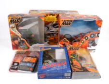 A collection of five assorted Hasbro Action Man figures and accessories.