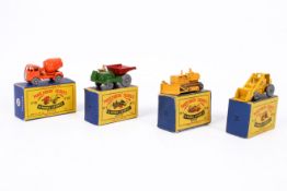Four Moko Lesney Matchbox series diecast industrial vehicles. Comprising a No.