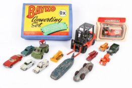 An assortment of vintage toys.
