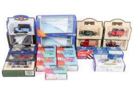 A collection of modern diecast models cars and planes by Corgi and Lledo, all boxed.