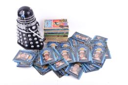 A group of assorted Doctor Who related collectables.