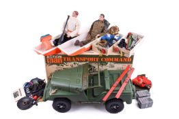 A collection of circa 1960s Palitoy Action Man figures and accessories plus a Transport Command
