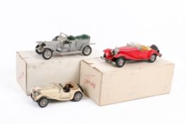 Three Franklin Mint 1:24 scale diecast models.