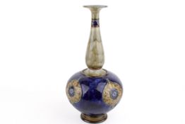 A large 20th century Arts and Cafts style Royal Doulton stoneware vase (no 7017).