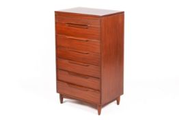 A mid-20th century White & Newton teak chest of drawers.