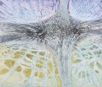Krishna Reddy (Indian, 1925-2018), an abstract viscosity print.