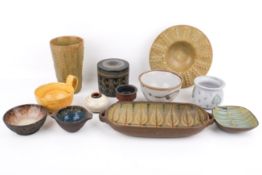 A collection of twelve 20th century Danish design ceramic glazed items.