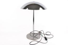 A mid-century, Lumess of Switzerland, chrome lamp.