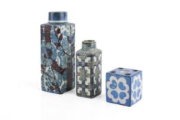 Three mid-20th century, Danish Royal Copenhagen stoneware vases.