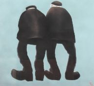 MacKenzie Thorpe (British, born 1956), pastel on paper, 'Pals'.