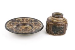 Jorgen Mogensen (Denmark), stoneware vase and bowl for Royal Copenhagen.