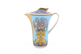A small Versace, Rosenthal lidded milk jug form the 'Les Tresors de la Mer' range.