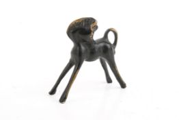 A small Austrian Walter Bosse bronze sculpture in the figure of a horse. H5.
