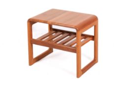 A Danish, mid-century solid teak side table by Drylund.