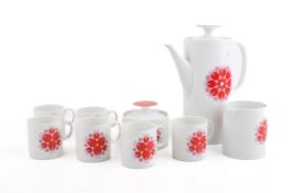 A mid-century, porcelain coffee set by Thomas of Germany.