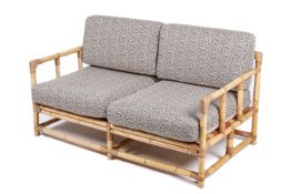 A 20th century bamboo sofa.
