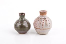 Two David Leach (British, 1911-2005), mid-20th century studio pottery stoneware bud vases.