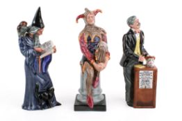 Three Royal Doulton figures.