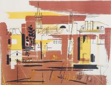 John Piper (British, 1903-1992), lithograph, Île-d’Elle.