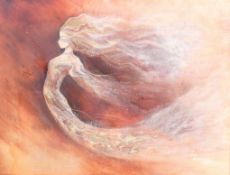 Charlotte Atkinson (British, born 1973), oil on canvas, Golden Destiny III.