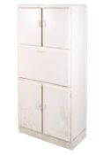 A 20th century retro kitchen unit, painted white.