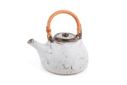 David Leach (British, 1911-2005), mid-20th century neutral, speckle glazed, studio pottery teapot.