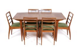 A mid-century McIntosh teak dining table and six chairs from the Dunvegan range.