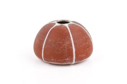 Gutte Eriksen (Danish, 1918-2008), mid-century studio pottery red earthenware 'brush pot' vase.
