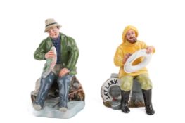 Two Royal Doulton fishing related figures.